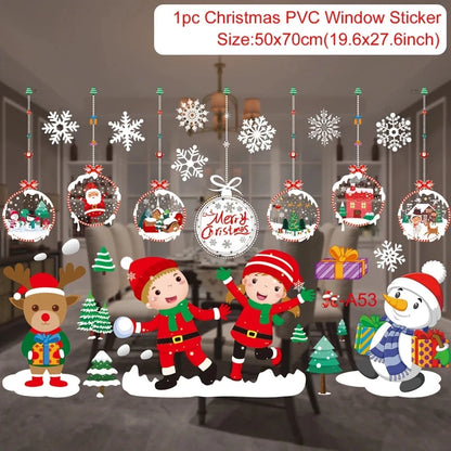 MerryView Christmas Window Stickers – Festive Wall Decals for Home & Kids’ Room 2025–2026 E-SHOP ELEGANTE