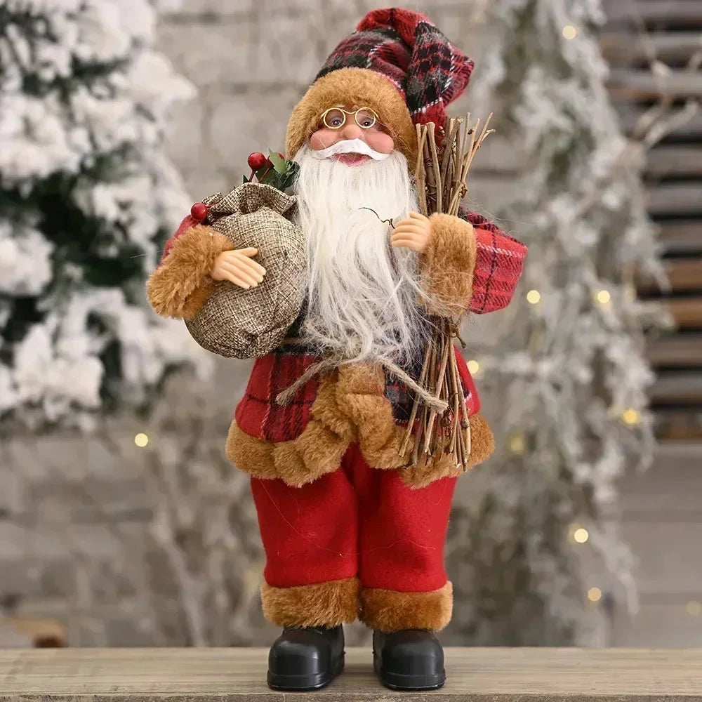 MerryPlush Santa Claus Doll – 30cm Xmas Decoration for Home, Party & New Year Gift E-SHOP ELEGANTE
