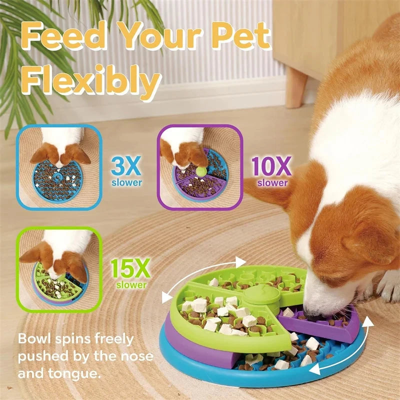 PawSmart Slow Feeder Dog Bowl – Interactive Puzzle & Treat Dispenser for Mental Stimulation E-SHOP ELEGANTE