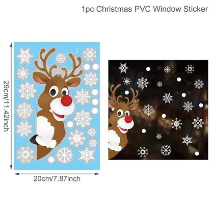 MerryView Christmas Window Stickers – Festive Wall Decals for Home & Kids’ Room 2025–2026 E-SHOP ELEGANTE
