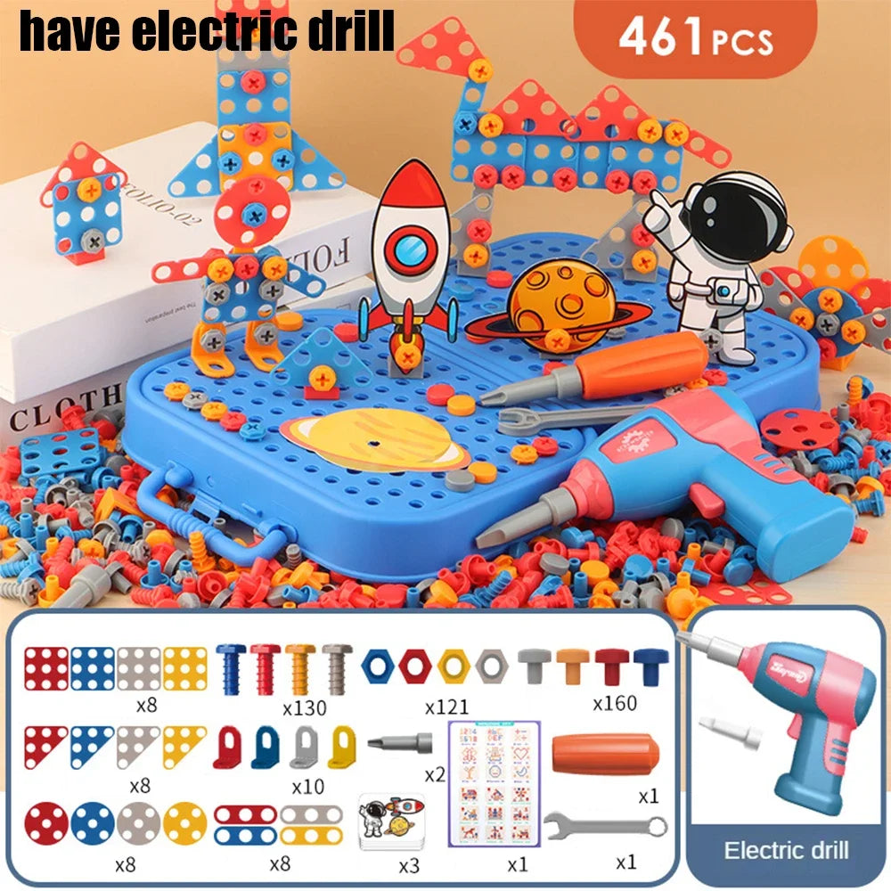 BuildMaster Kids Drill Set – 3D Puzzle Tool Kit & Pretend Repair Play E-SHOP ELEGANTE