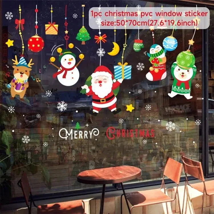 MerryView Christmas Window Stickers – Festive Wall Decals for Home & Kids’ Room 2025–2026 E-SHOP ELEGANTE