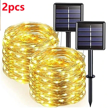 2M 400 LED Solar Fairy Lights – Outdoor Waterproof Festoon String for Garden, Christmas & Party Decoration E-SHOP ELEGANTE