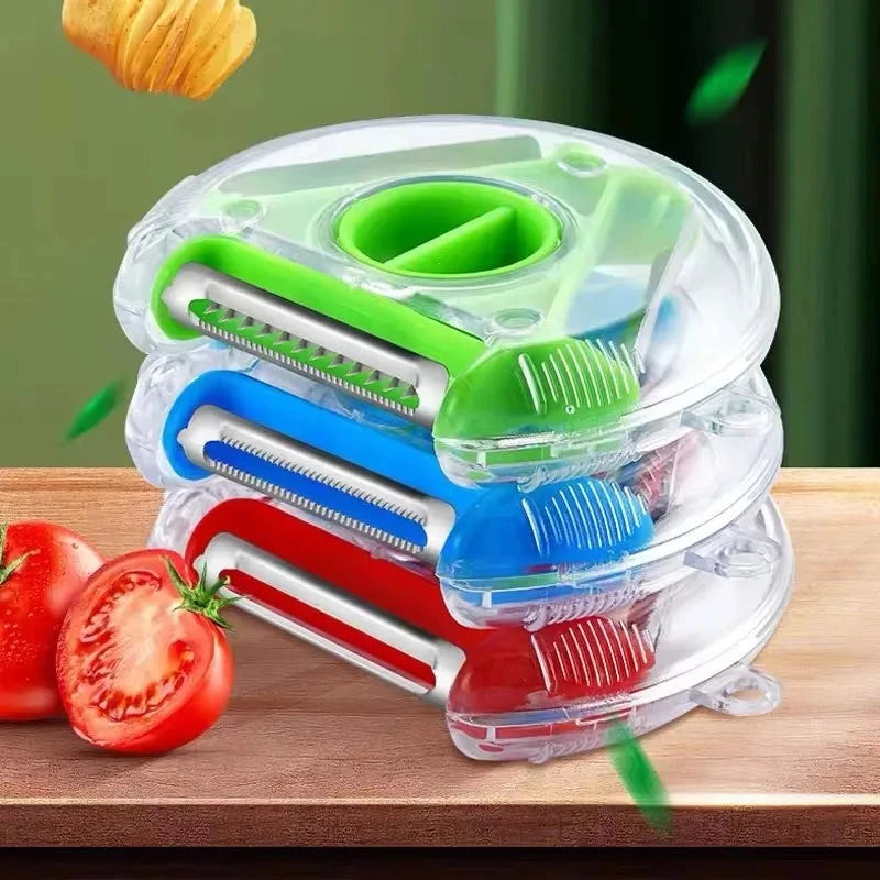3-in-1 Magic Trio Peeler Set with Julienne and Zester Blades E-SHOP ELEGANTE