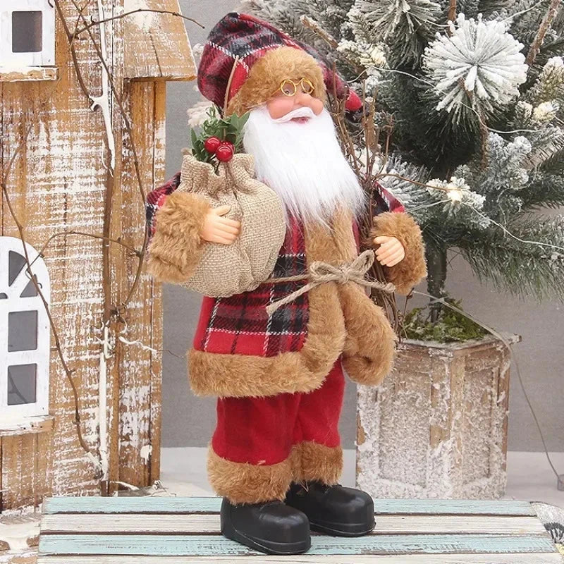 MerryPlush Santa Claus Doll – 30cm Xmas Decoration for Home, Party & New Year Gift E-SHOP ELEGANTE